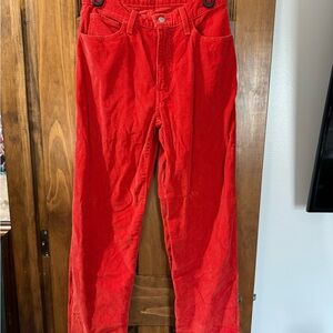 Levi’s Red High-Waisted Corduroy Pants